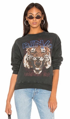 Black Anine Bing Tiger Sweatshirt