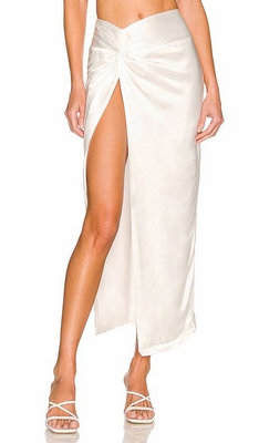 White Bardot Joelle Midi Skirt