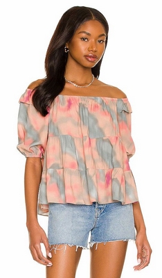 Coral Bb Dakota By Steve Madden I'd Tie Dye For You Top