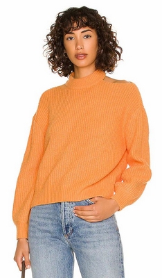 Orange Bb Dakota By Steve Madden Cold Shoulder Sweater