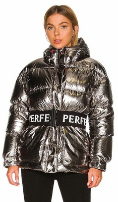 Metallic Silver Perfect Moment Over Size Parka Ii