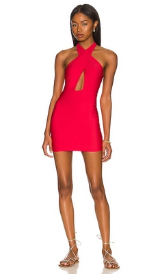 Red Pq Mini Dress