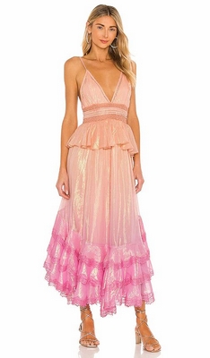 Pink,peach Rococo Sand Emi Dress