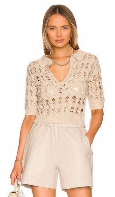 Taupe Ronny Kobo Naveen Knit Top