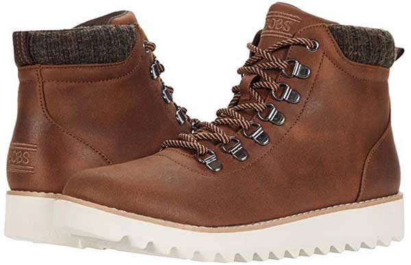 BOBS from SKECHERS Mountain Kiss Women's Shoes Lace Up Boots