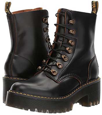 Dr. Martens Leona 7 Hook Boot Female Shoes Lace Up Boots