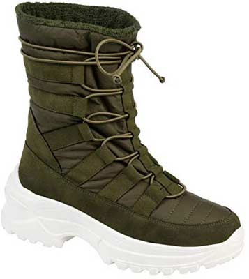 Journee Collection Icey Fashion Winter Boot Female Shoes Mid Calf Boots