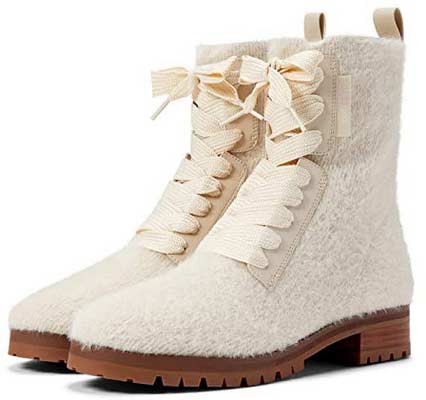 Kate Spade New York Merigue Female Shoes Lace Up Boots