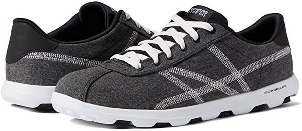 SKECHERS Performance On-The-Go 2.0 Canvas Lace-Up Female Shoes Lifestyle Sneakers
