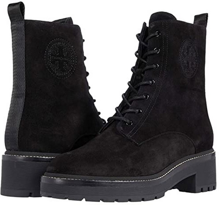 Tory Burch Miller 50 mm Lug Sole Bootie Women's Shoes Lace Up Boots
